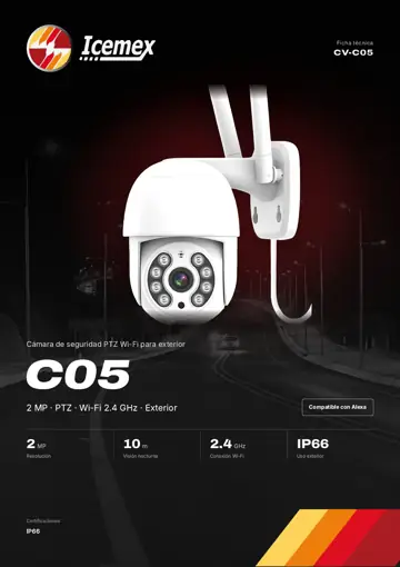 Portada de la ficha técnica de Cámara PTZ C05 (CV-C05)