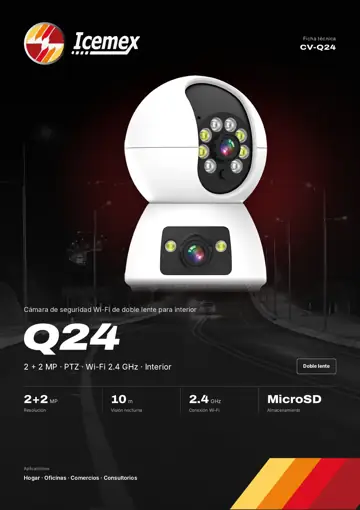 Portada de la ficha técnica de Cámara Dual Q24 (CV-Q24)