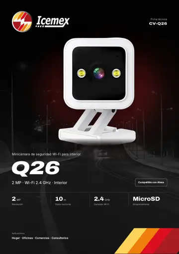 Portada de la ficha técnica de Minicámara Q26 (CV-Q26)