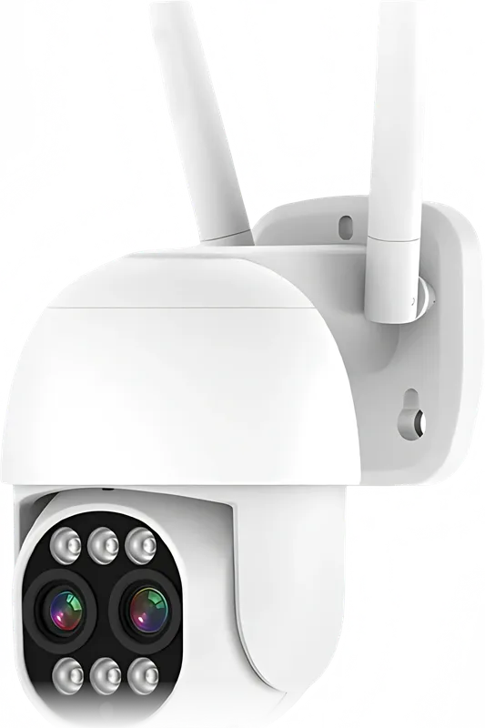 Cámara PTZ C07 de doble lente, cámara de seguridad ptz wi-fi de doble lente ICEMEX