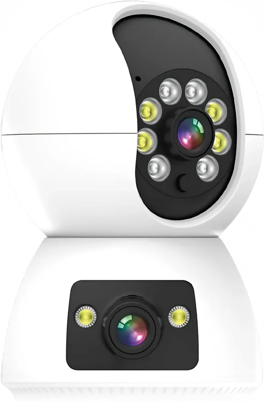 Cámara Dual Q24, cámara de seguridad wi-fi de doble lente para interior ICEMEX